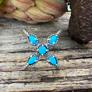 Vintage Estate Carolyn Pollack Relios Turquoise Cable Sterling Silver Ring