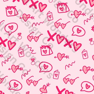 Valentine&#39;s Day Phone Background | Valentine&#39;s Day Pattern | Digital Download