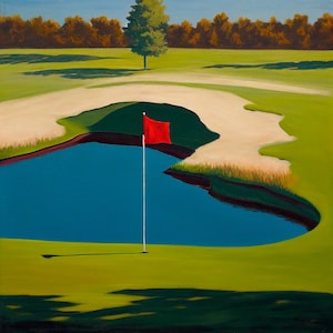 Golf Course Oil Painting