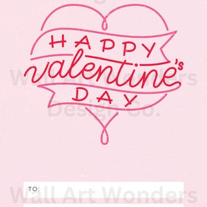 Biglietto cuore felice San Valentino / Biglietto San Valentino personalizzato / San Valentino personalizzato per la scuola