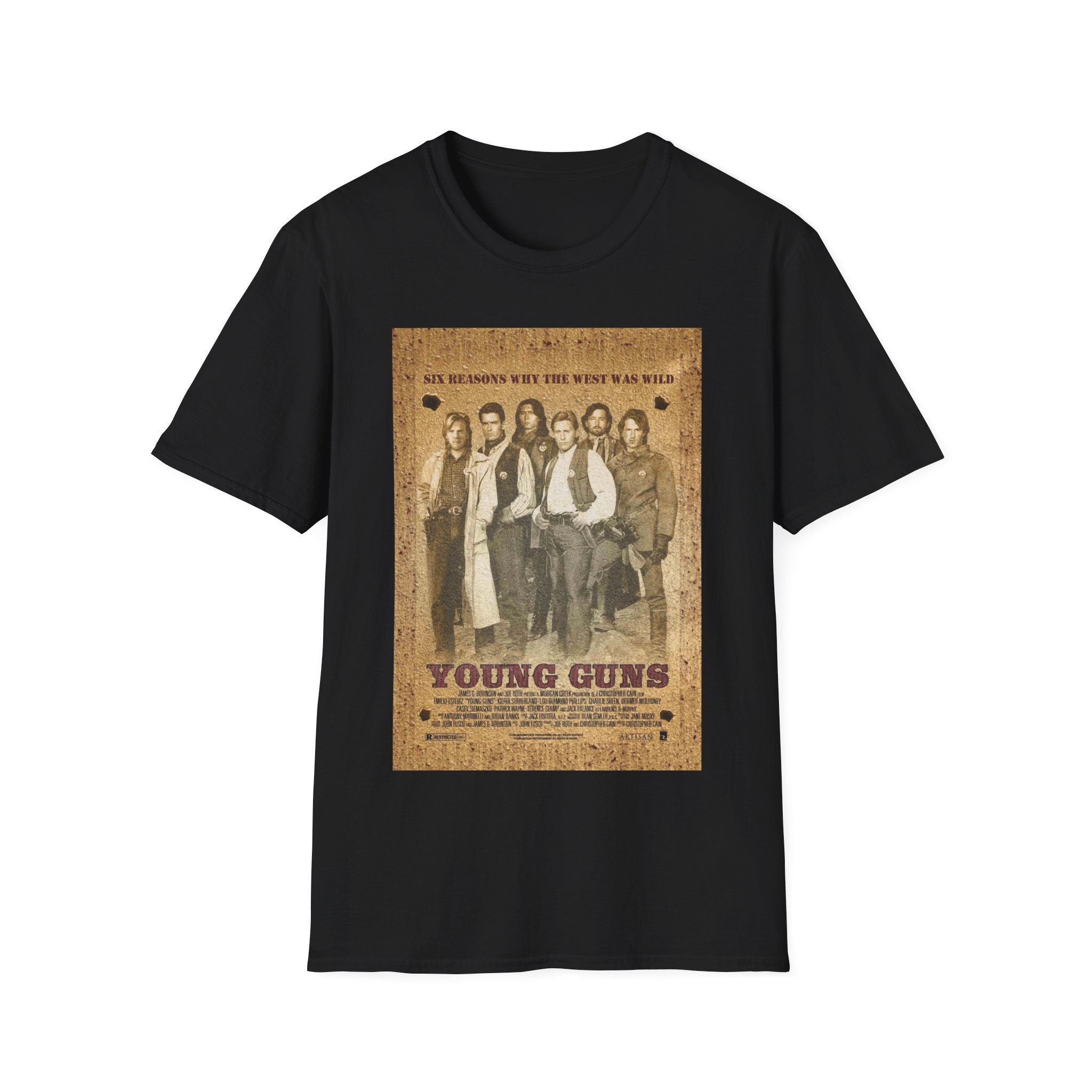 Young Guns 1988 Movie Poster T-shirt Billy the Kid - Etsy