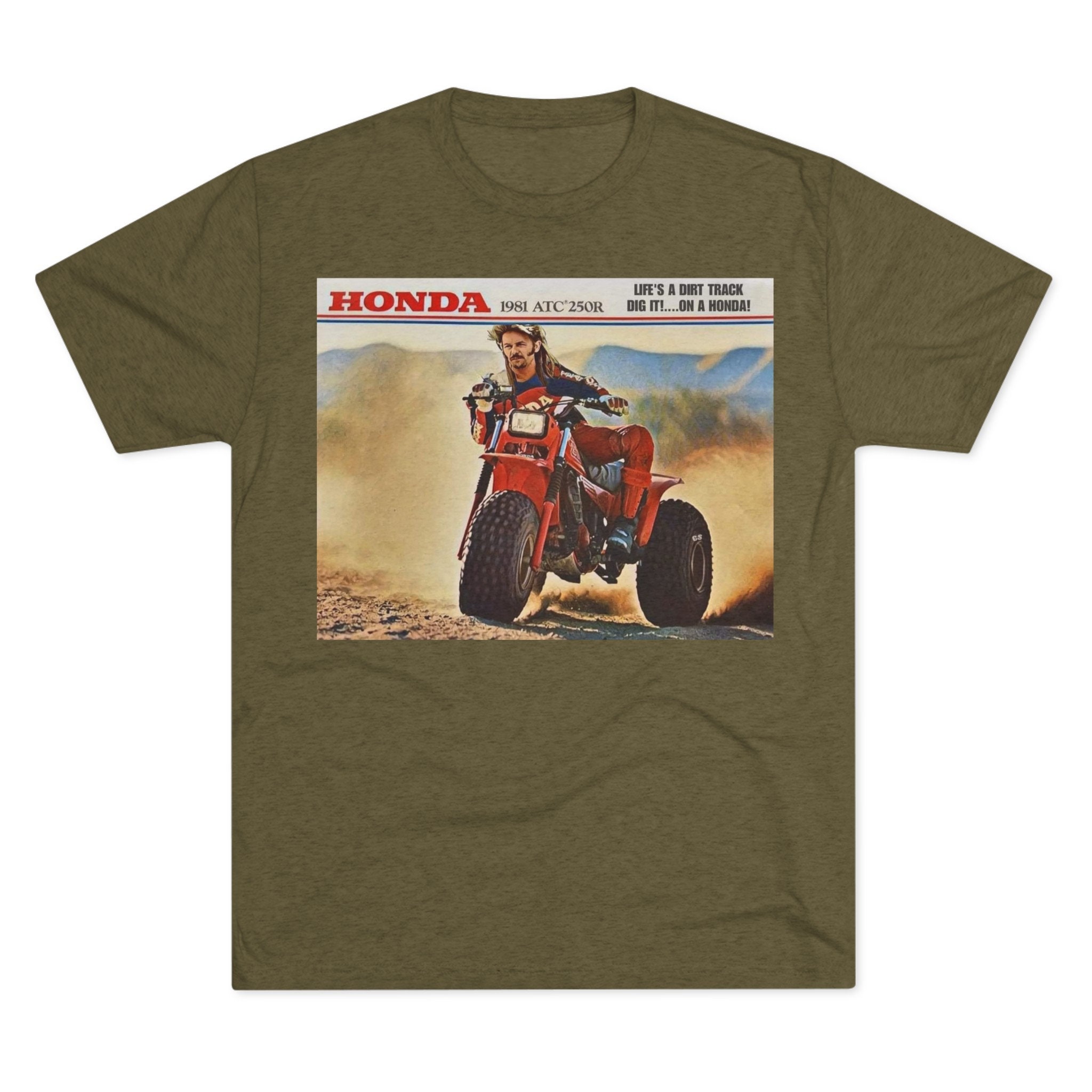 Honda Tシャツ グレー DO YOU HAVE A HONDA? Joe Dirt Honda 1981 ATC 250R Lifes A Dirt Track Dig IT on A Honda