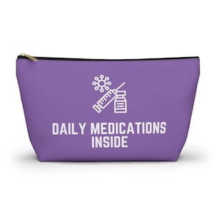 Personalized Daily Medications Inside Pouch for Organized Medication Storage Travel Organizer for Pills and Health Essentials