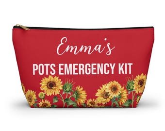 Bolsa de botiquín de emergencia POTS personalizada - Bolsa médica de girasol