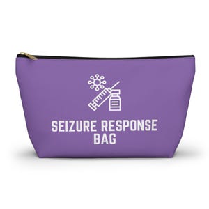 Personalized Seizure Response Bag for Emergency Medication Storage Travel Organizer for Epilepsy Safety Supplies and Medical Info