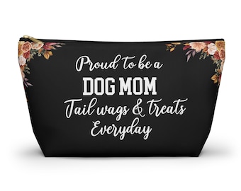 Dog Mom Essentials Pouch: Pet Treat Bag, Travel Makeup Case