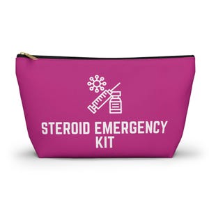 Spersonalizowany zestaw awaryjny ze sterydami w etui do przechowywania leków, organizer podróżny zapewniający szybki dostęp do leków sterydowych i niezbędnych rzeczy
