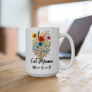 Cat Mumma Mug, Cat Mom Gift, Cute Cat Lover Coffee Cup, Kitty Mom Present, Mother&#39;s Day Gift for Cat Owner, Cat Mama Tea Mug