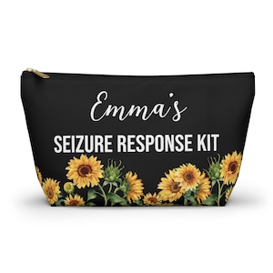 Trousse d&#39;intervention en cas de crise d&#39;épilepsie Pochette d&#39;alerte médicale personnalisée pour l&#39;épilepsie Fournitures de médicaments d&#39;urgence Sac de voyage de sécurité avec option de nom
