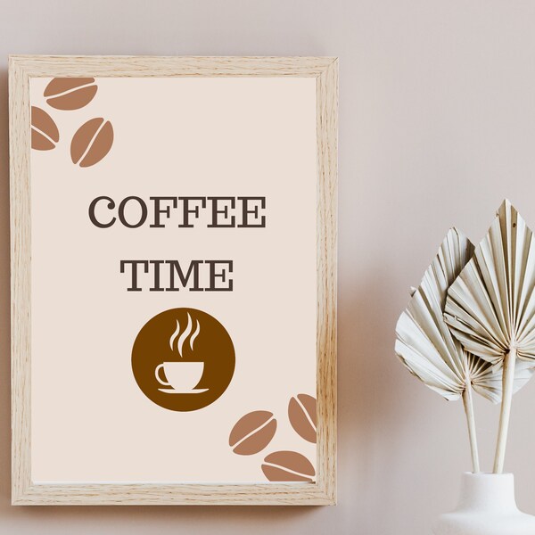 Coffee Time Wall Art Etsy