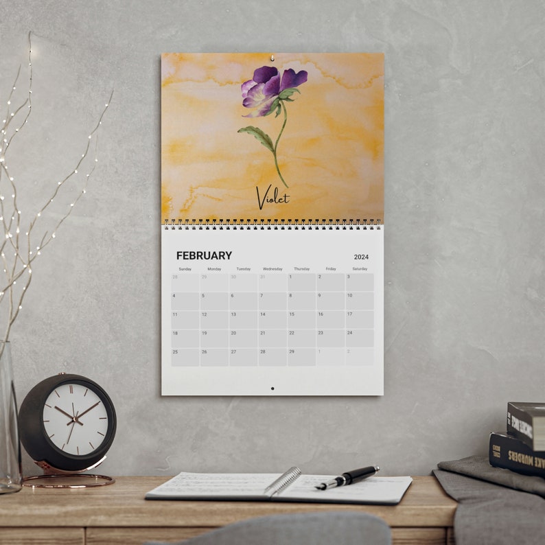 2024 Calendar Birth Month Flower Calendar Mothers Day Gift for Mom
