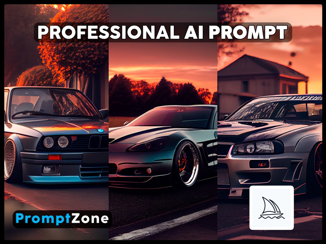 AI Professional Midjourney Prompt Realistic Car With Sunset - Etsy