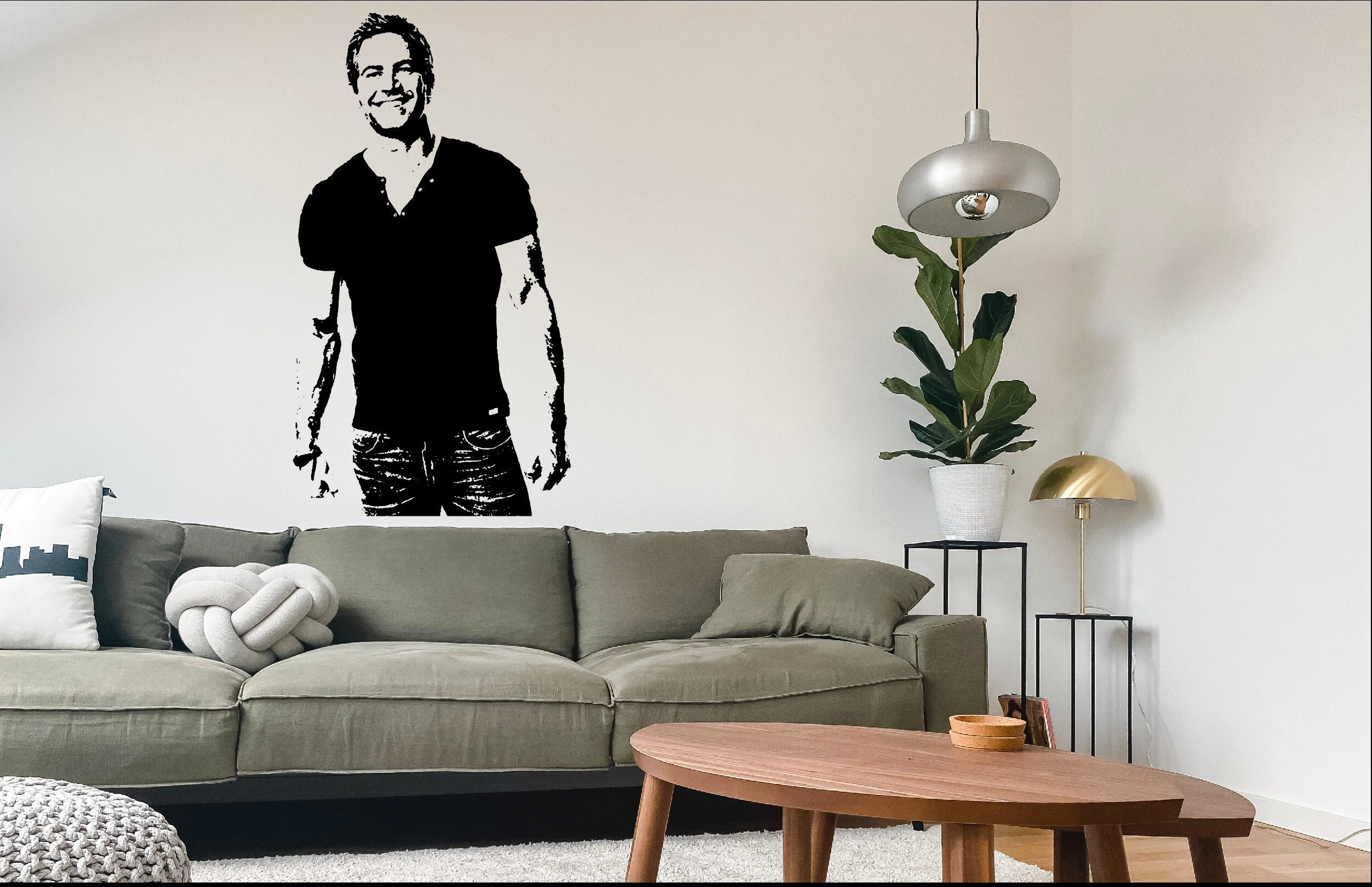 Paul Walker Wall Art Vinyl Decal Etsy