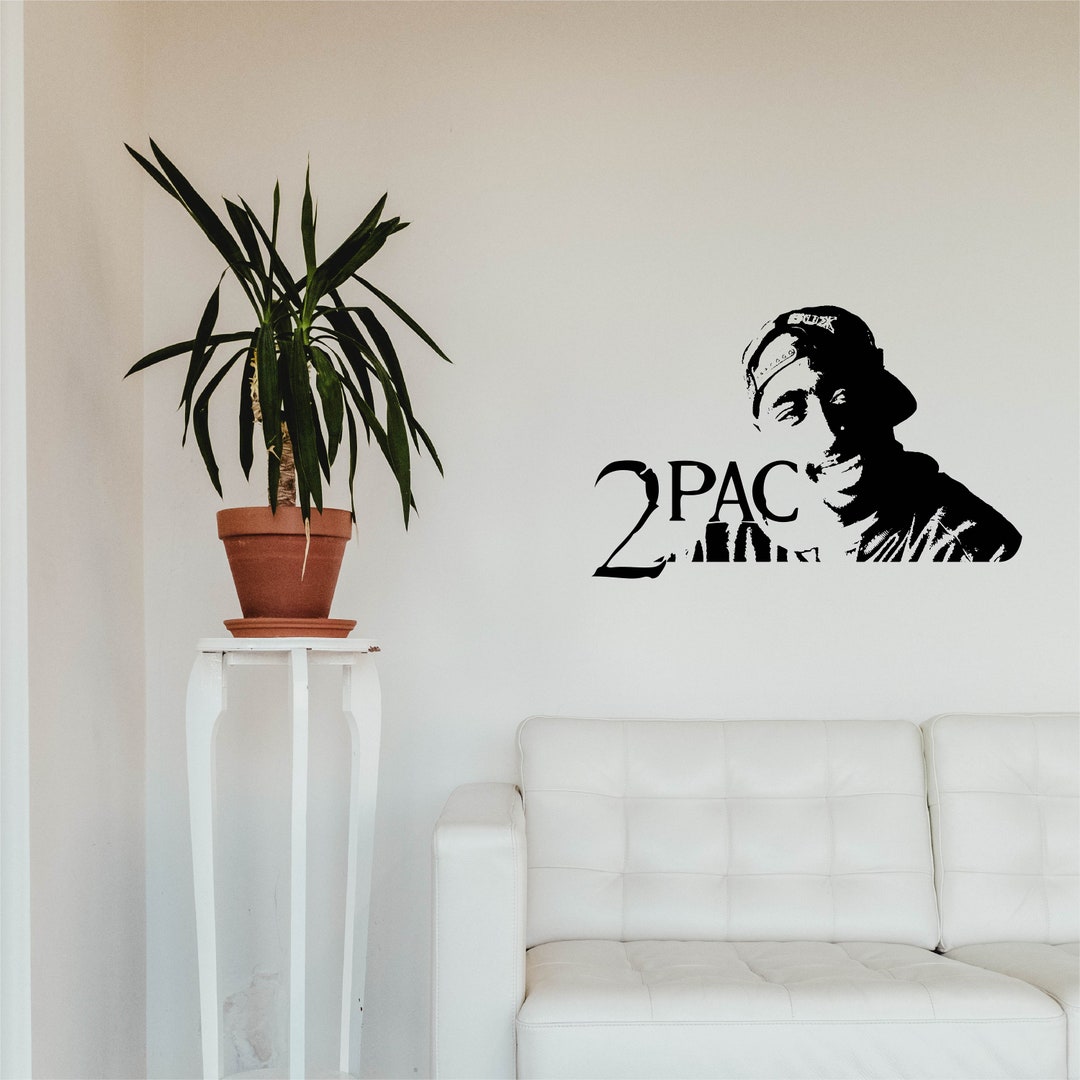 2pac Wall Art Decal Custom Made Vinyl Sticker Decal Etsy