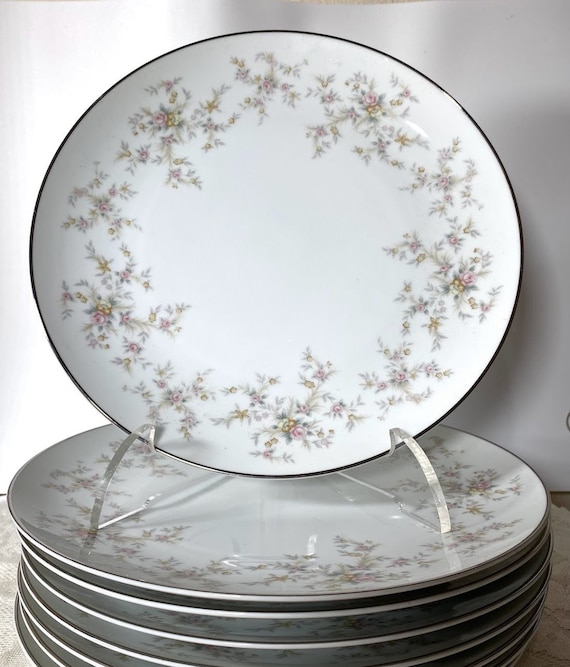 NORITAKE Arlene Dinner Plate - Set of 4, Roses & Yellow Flowers