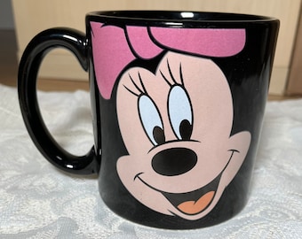 Disney Store - The Minnie & Mickey Mouse Black Ceramic Mug, 18 OZ