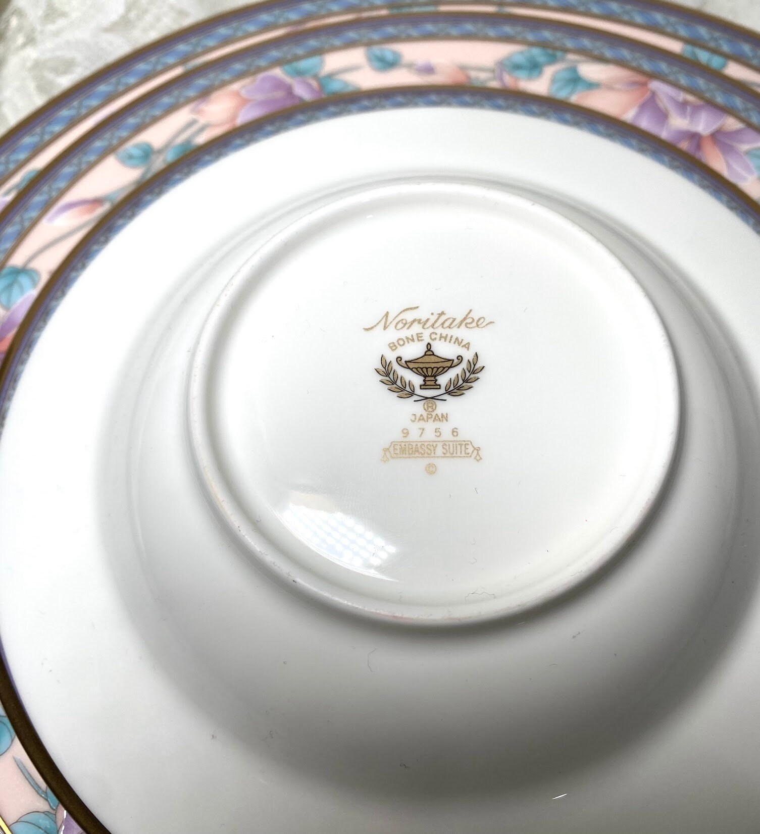 NORITAKE Japan Embassy Suite 9756 Dinnerware - Bone China, Blue