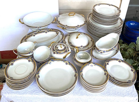 Vintage UNION CÉRAMIQUE Limoges UNIQUE 1929 Fruit Bowl - Set of 5
