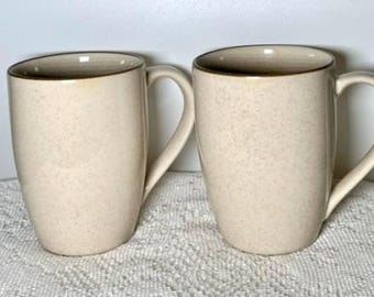 Kalahari Sands Gourmets Pride Mug - Set of 2, Stoneware, Brown Edge