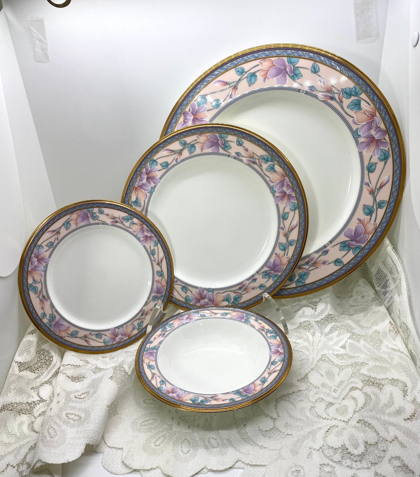 NORITAKE Japan Embassy Suite 9756 Dinnerware - Bone China, Blue