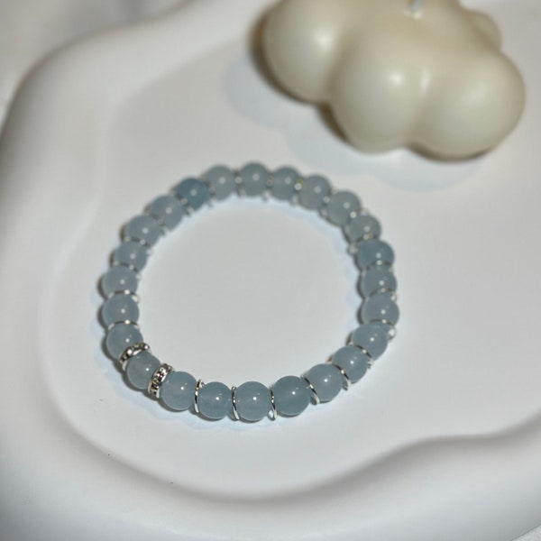 Blauer Chalcedon Armband