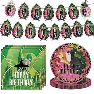 Wicked Themed Party Dekorationen Happy Birthday Banner