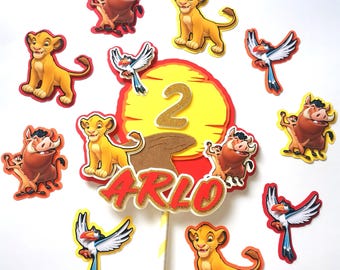The Lion King Themed Personalised Party Caketopper Cupcake Toppers Simba