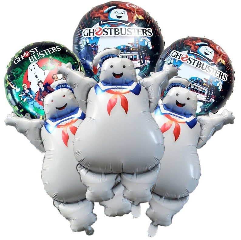 Ghostbusters Themed Foil Balloons Stay Puft Marshmallow Man Ecto 1 image 2