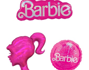 Palloncino foil a forma di testa a tema Barbie