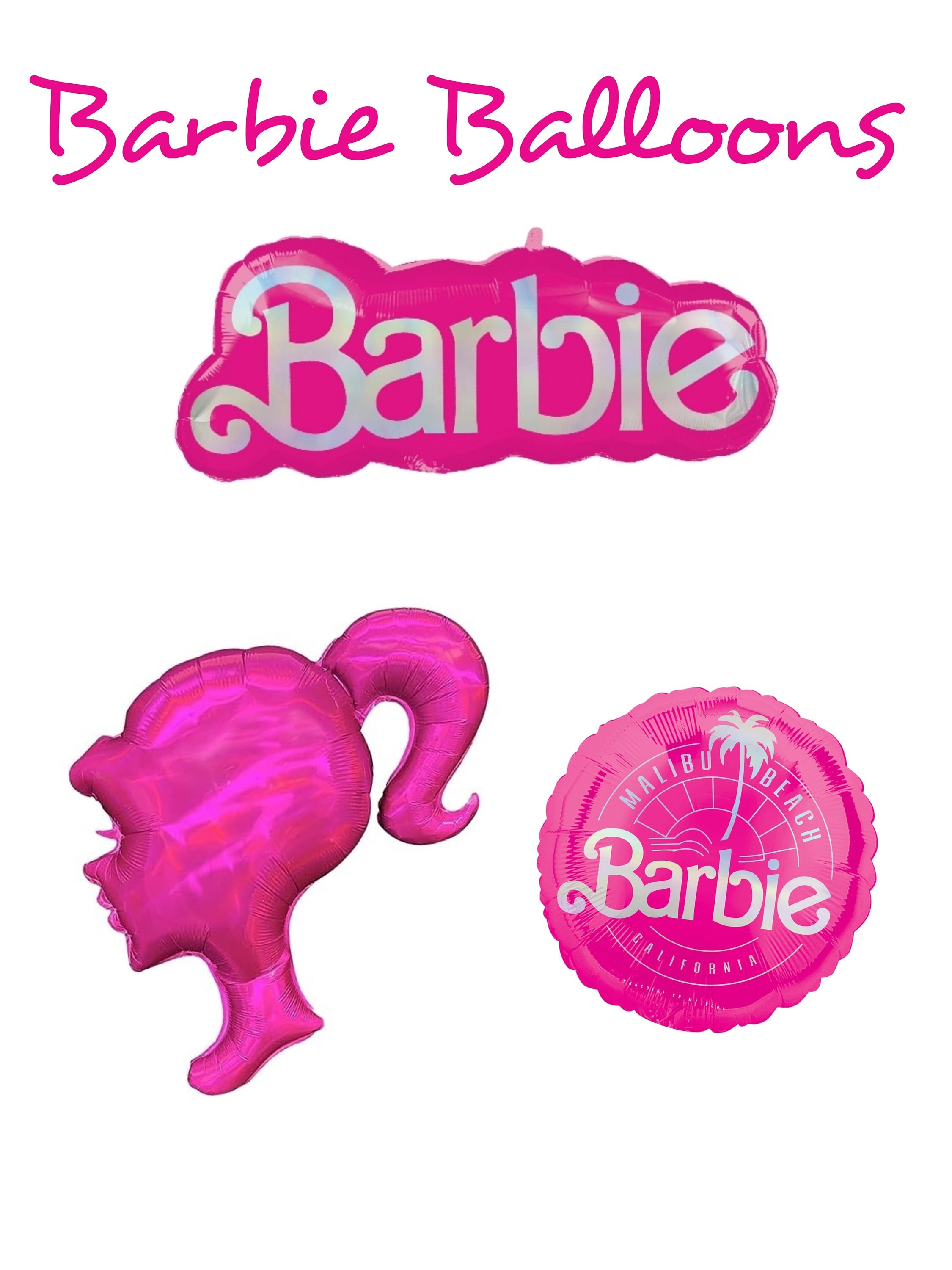 Palloncino foil a forma di testa a tema Barbie -  Italia