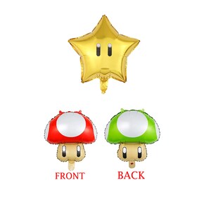 Super Mario Brothers Folieballong Luigi Svampstjärna bild 8
