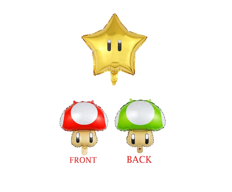 Super Mario Brothers Folieballong Luigi Svampstjärna bild 8