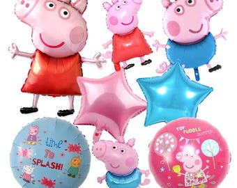 Peppa Pig George Birthday Star Balloons Splash Muddy Puddles