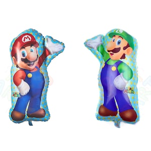 Super Mario Brothers Folieballong Luigi Svampstjärna bild 3