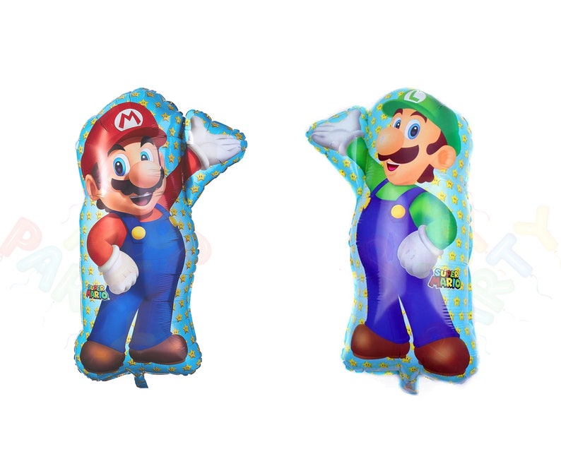 Super Mario Brothers Folieballong Luigi Svampstjärna bild 3