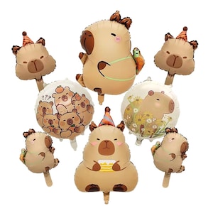 Capybara Themed Party Balloons Cute Birthday Capy Balloons