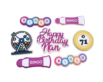 Bingo Personalisierte Cupcake Toppers Alles Gute zum Geburtstag Bingo Dabber Balls