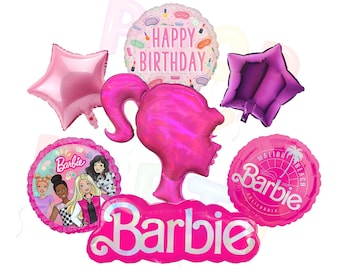 Barbie verjaardagsthema ballon make-up meisjesachtig