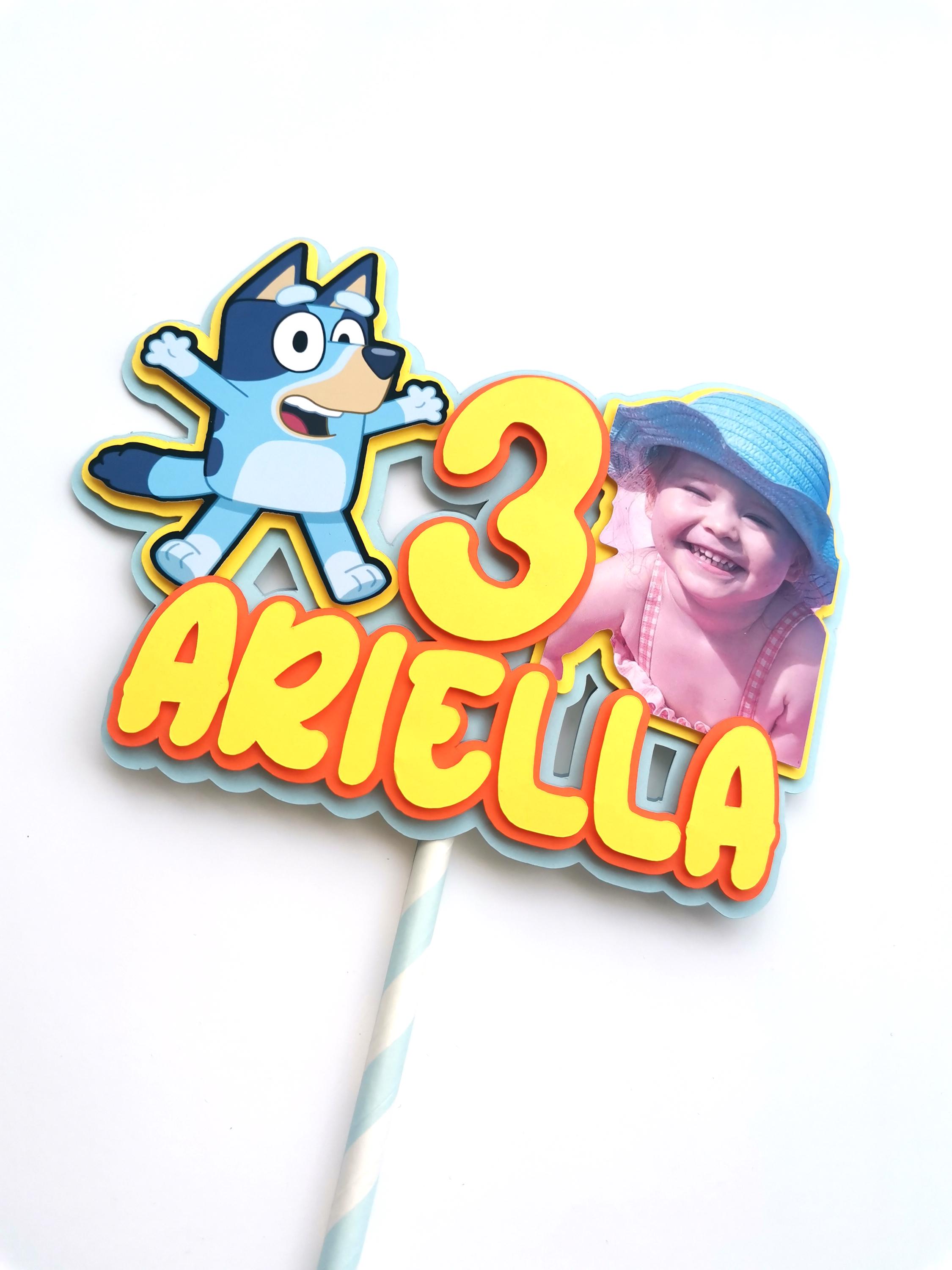 Bluey Personalised Picture Birthday Cake Topper