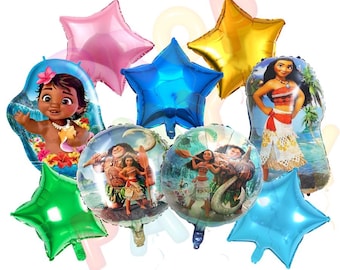 Moana Maui Themed Birthday Balloons Star Baby Moana