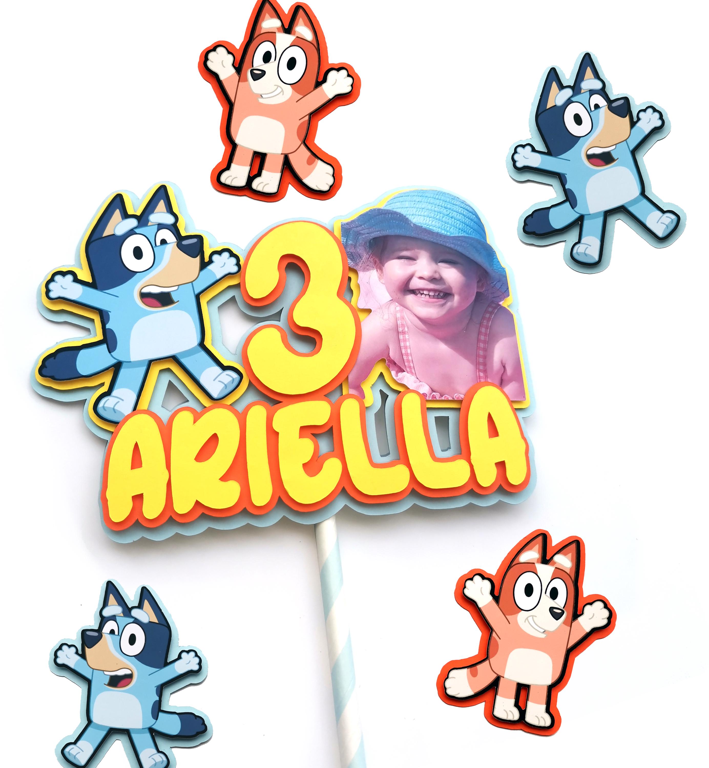 Bluey Personalised Picture Birthday Cake Topper