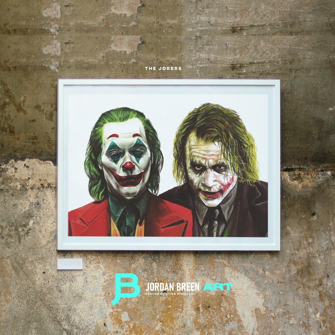 The Jokers Fine Art Print Heath Ledger Joaquin Phoenix Movie Poster