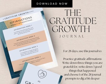 Daily Gratitude Journal | Mental Health, Self-Care (Digital Journal)
