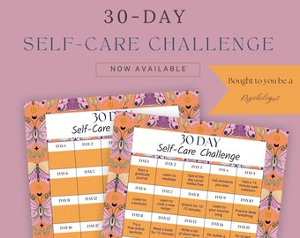 30 Days of Self-Care Printable I self-Care I Self-Development I Wellness Tracker I Coaching Template I Therapy Handout I Self love I PDF