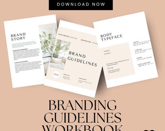 Branding Guidelines Workbook - Editable Canva Template (Digital)