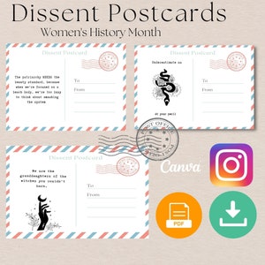 Cartoline digitali, IG, Giornata internazionale della donna, Dissenso, Regalo delle donne, Regalo per la fidanzata, Cartoline per i diritti delle donne, Citazioni delle donne, femminista