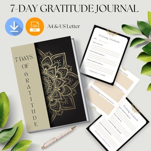 Gratitude Journal | Daily Gratitude Journal for iPad, GoodNotes | Digital Journal | Mental Health | Self Care & Mindfulness Journal | PDF