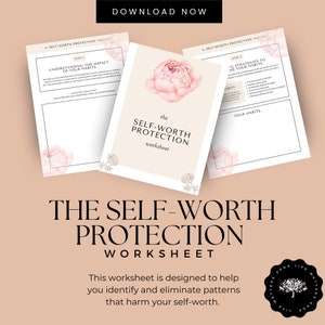 Self-worth Protection Worksheet | Coaching and Self Love | Therapy ...