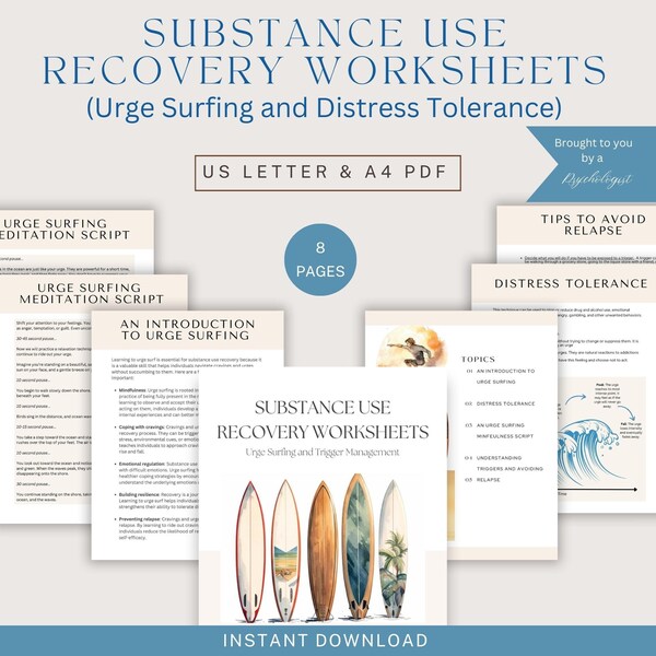 Worksheets for Substance Use Counselor - Etsy