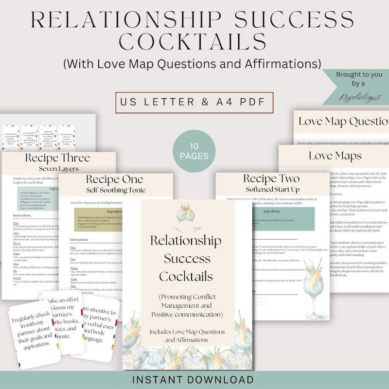 Gottman Worksheets Etsy